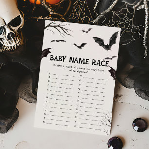 Papier Halloween Bats Noirs et Bats Bébés Nom Race Jeu