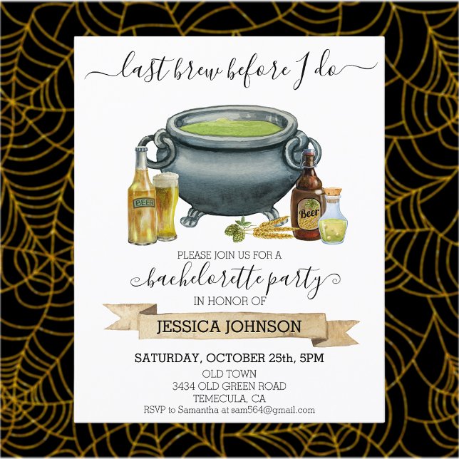 Papier Halloween Brew Bachelorte fête Automne Octobre (Créateur téléchargé)