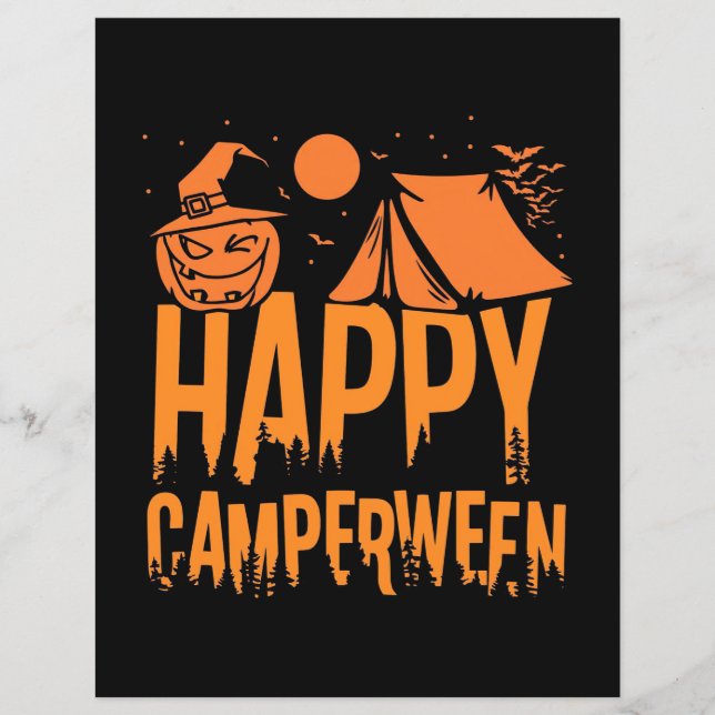 Papier Halloween Camper Nature (Devant)