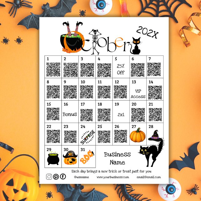 Papier Halloween Compte à rebours Calendrier de l'Avent P (Halloween Countdown Advent Calendar Business Promo)