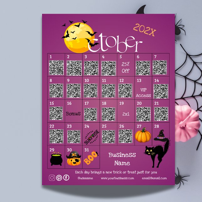 Papier Halloween Compte à rebours Calendrier de l'Avent P (Halloween Countdown Advent Calendar Business Promo)