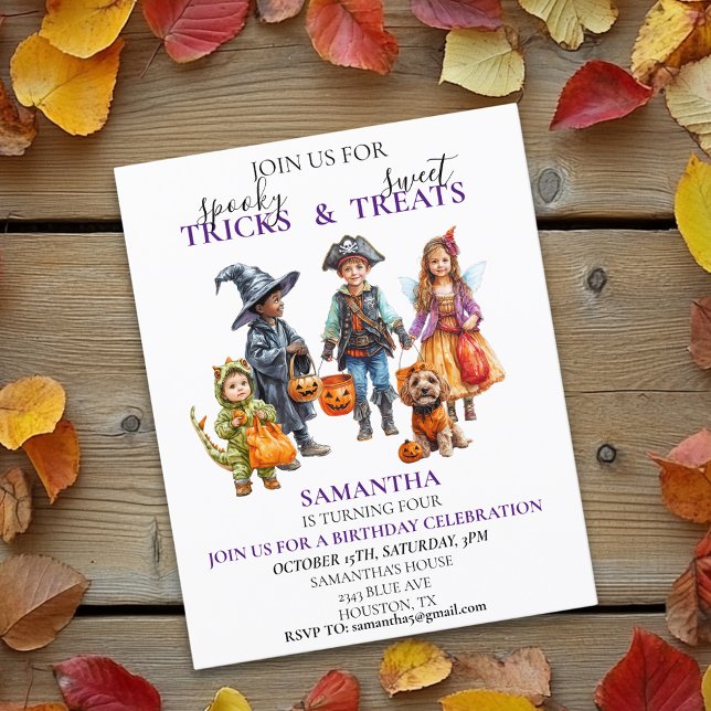 Papier Halloween Fête d'anniversaire enfants Trick Treat  (Créateur téléchargé)