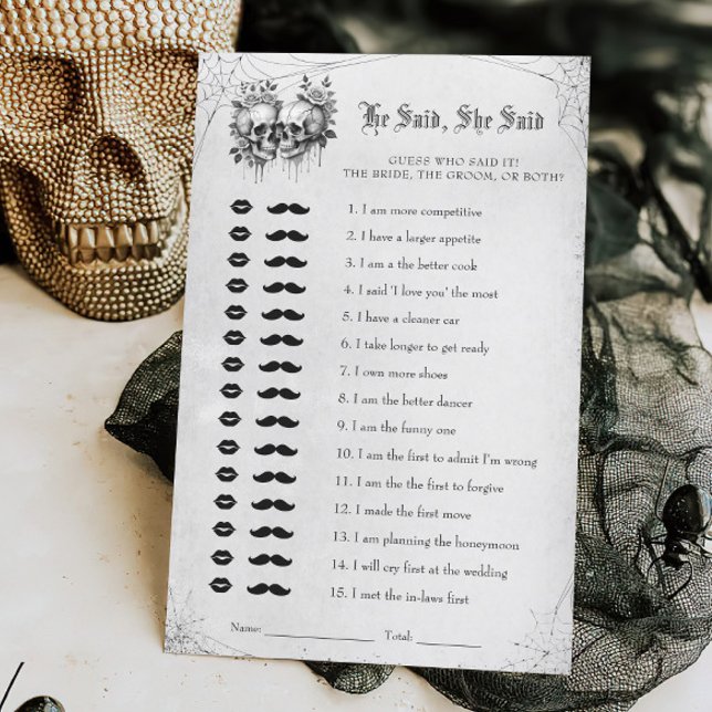 Papier Halloween Fête des mariées Il A Dit Qu'Elle A Dit  (Créateur téléchargé)