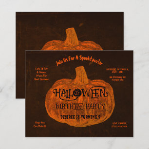 Papier Halloween Orange Citrouille Anniversaire Budget