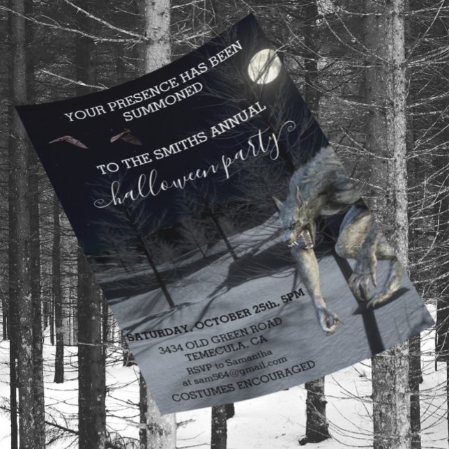 Papier Halloween Party Hiver Werewolf Effroi (Créateur téléchargé)