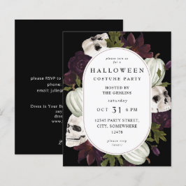 Papier Halloween violet fleur et crâne budget