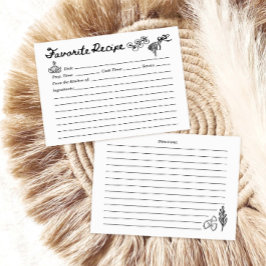 Papier Hand Drawn Favorite Recipe Card
