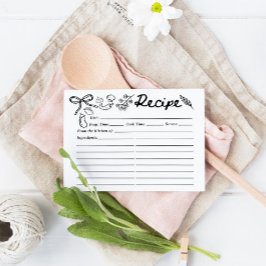 Papier Hand Drawn Organic vegetables Recipe Card