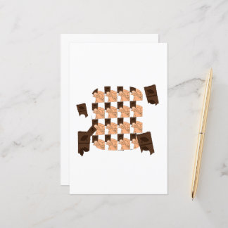 Papier Hand holding a piece of Valentine's chocolate