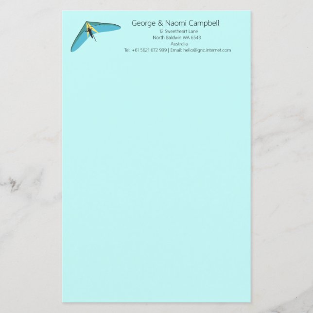 Papier Hang Gliding (Devant)