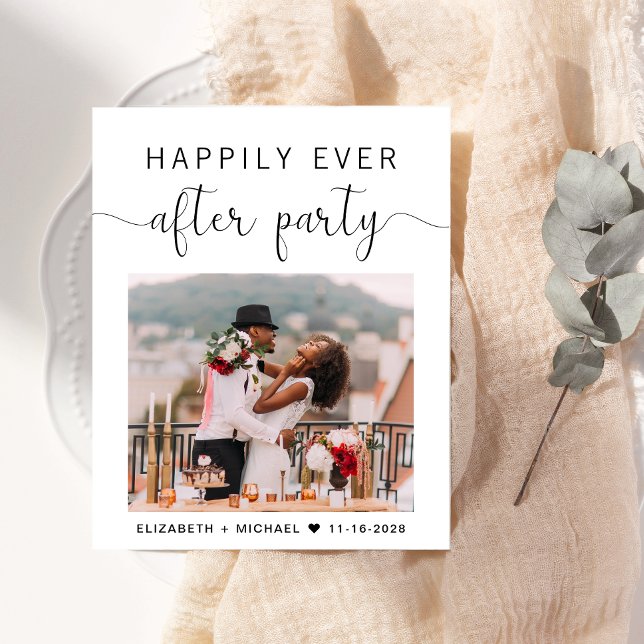 Papier Happily Ever After Photo Wedding Reception Invite (Your love story deserves a grand celebration!)