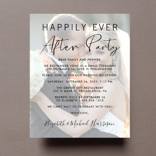 Papier Happily Ever After Photo Wedding Reception Invite
