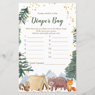 Papier Happy Camper Devis What's In the Diaper Bag Jeu
