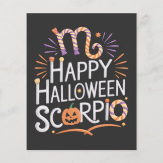 Papier Happy Halloween, Scorpio Halloween Scorpio Citatio