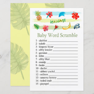 Papier Hawaii Baby jeu de mots brouillards