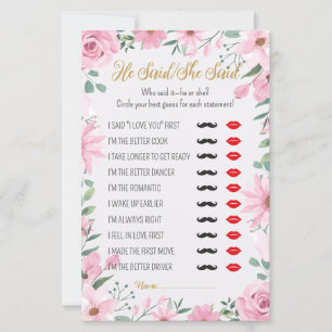 Papier He Said, She Said Love in Bloom Shower Game