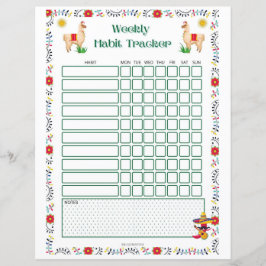 Papier Hebdomadaire Habit Tracker Imprimable - Lama Editi