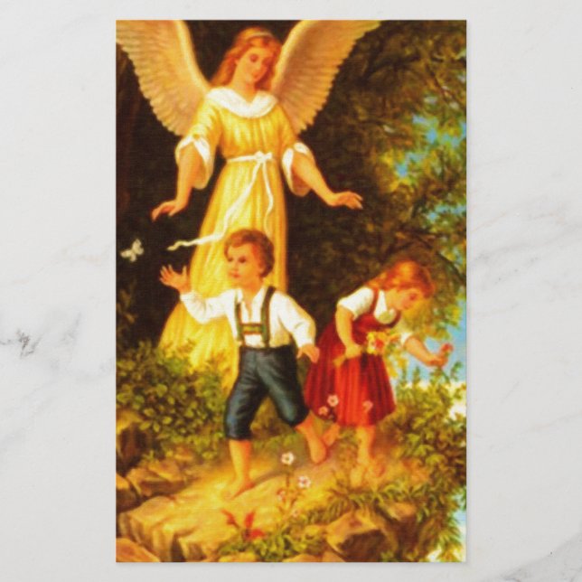 Papier Heiliger Schutzengel - Huile Guardian Angel 8 (Devant)