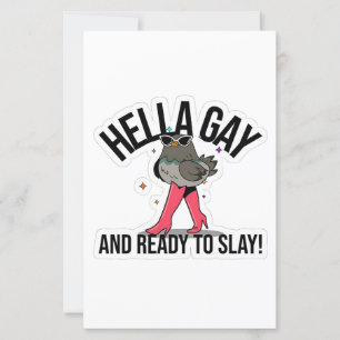 Papier Hella Gay et prête à jouer Drôle LGBTQ