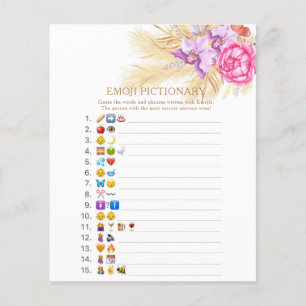 Papier Herbe des pampas - Jeu de pictionary Emoji