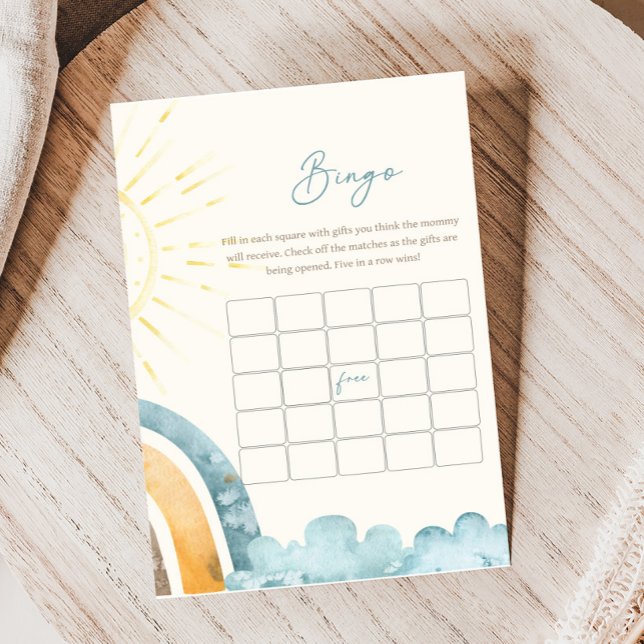 Papier Here Comes The Son Baby Shower Bingo Game (Here Comes the Son Baby Shower Game Bingo Game)