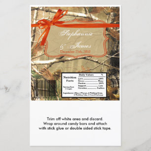Papier Hershey's Grand Bar Wrapper Hunters Camoflouge Cam