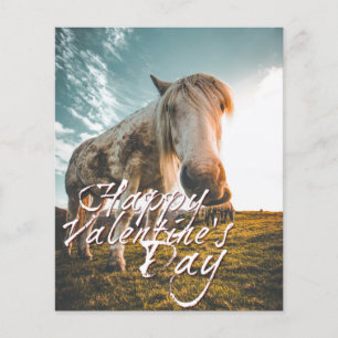 Papier Heureuse Sainte-Valentin avec regard Cheval
