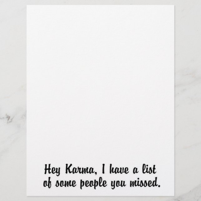 Papier Hey Karma... (Devant)