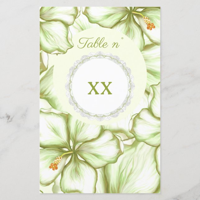 Papier Hibiscus & dentelle BLANC (Dos)