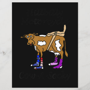 Papier Hillbilly Motorcycle Drôle Cadeau Vache Pour Vélos