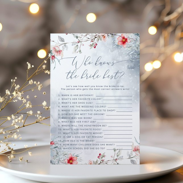 Papier Hiver Amour dans la neige Qui connaît la mariée me (Créateur téléchargé)