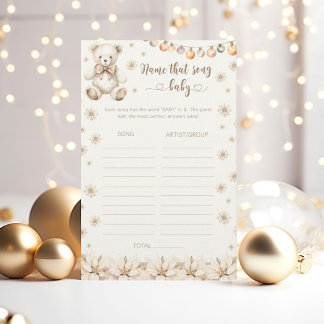 Papier Hiver beal attente Baby shower Nom du jeu de chans