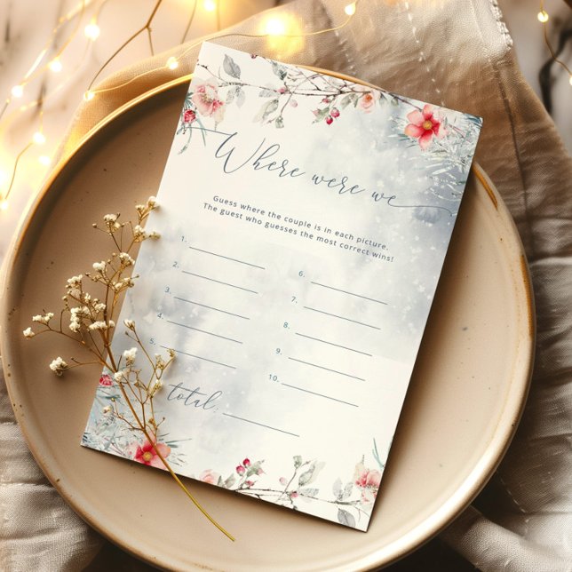 Papier Hiver bleu poussiéreux Où étions-nous la nuptiale  (Créateur téléchargé)