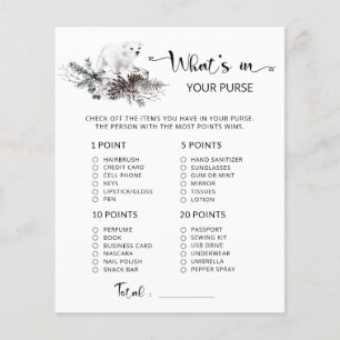 Papier Hiver Ce qui est dans votre jeu de baby shower à s