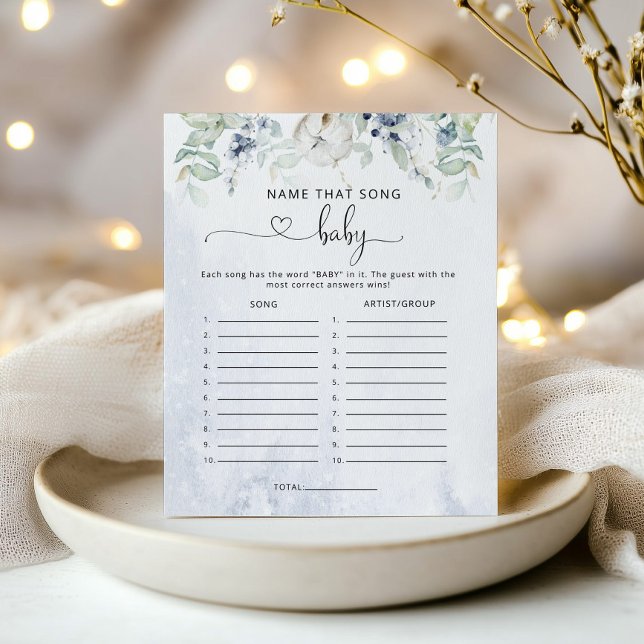 Papier Hiver eucalyptus Nom de la chanson jeu de baby sho (Créateur téléchargé)