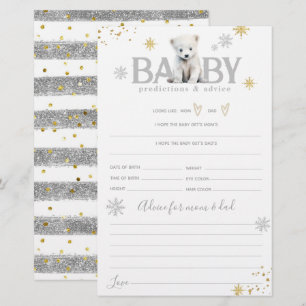 Papier Hiver moderne Bearly Wait Neutre Baby shower jeu