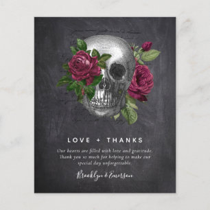 PAPIER Hochzeit Vielen Dank Hinweis   Gothic Skull
