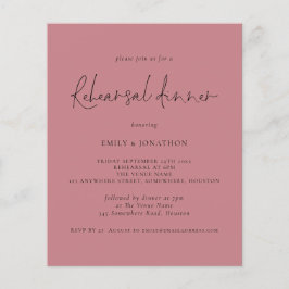 PAPIER | Hochzeitsessen Probe Dusty Rose Einladung