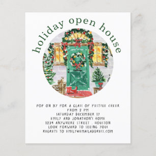 PAPIER   Holiday Open House Party Green Flyer