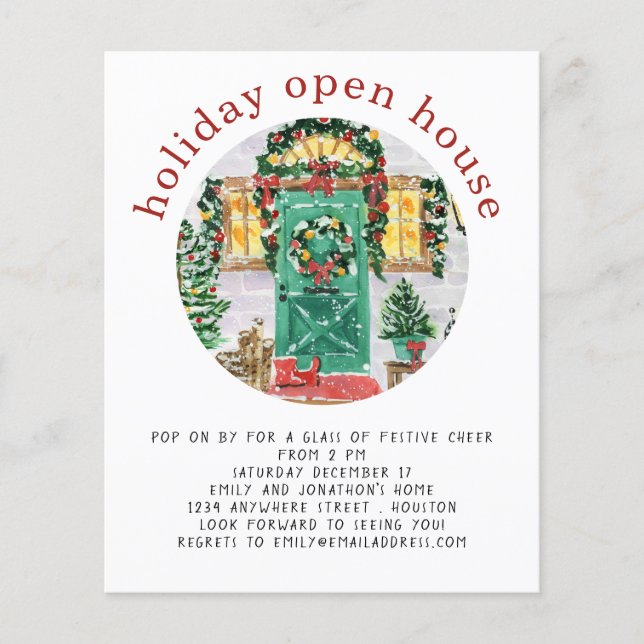 PAPIER | Holiday Open House Party Red Flyer (Vorne)