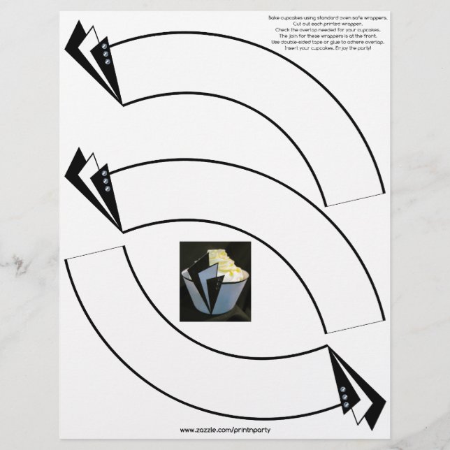 Papier "Hollywood" Cupcake Wraps (Devant)