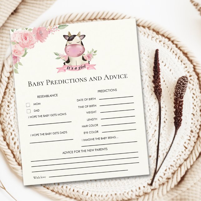 Papier Holy Cow It's a Girl Cute Cow (Créateur téléchargé)