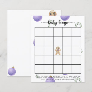 Papier Homme en pain d'épices - Jeu de bingo pour Baby sh