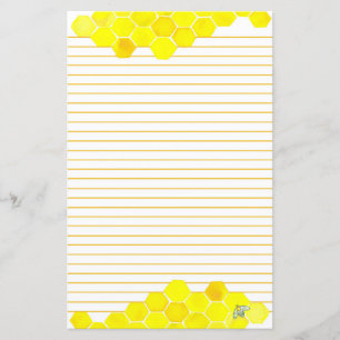 Papier Honey Bee Honeypeb Lettre jaune Linke Écriture