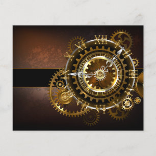 Papier Horloge Steampunk avec des engrenages anciens