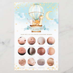 Papier Hot Air Balloon Animaux Baby ou Bier Belly Jeu
