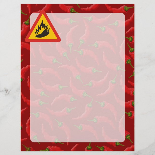 Papier Hot pepper danger (Devant)