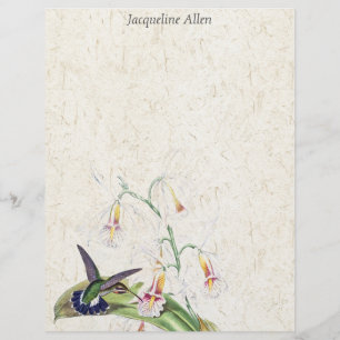 Papier Hummingbird Birds Wildlife Flowers En-tête