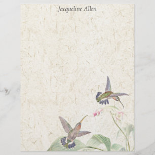 Papier Hummingbird Birds Wildlife Flowers En-tête