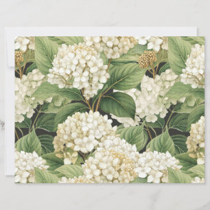 Papier Hydrangea aquarelle floral Boho rétro fleurs